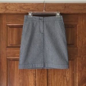 Talbots Petite 2 Pinstripe Denim Skirt
